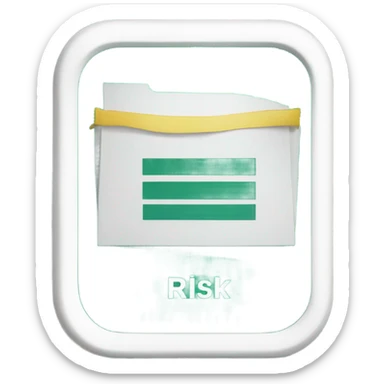 A message or text that says report a risk  sticker