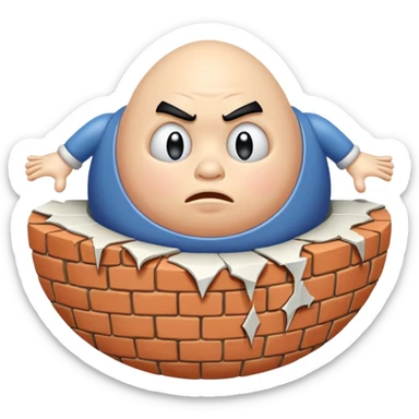 Humpty Dumpty Sat On A Wall sticker