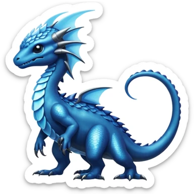 Shiny Dark Edgy  Inteleon-Amaura-Fakémon-hybrid-creature (full body)  sticker