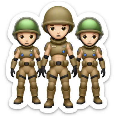 3 soldier vs alien.  2025 usa sticker