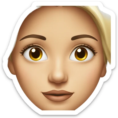 beautifu woman face, european face sticker