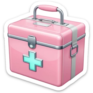 Pastel Pink medical box glow sticker