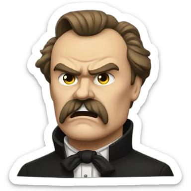 Angry Nietzsche sticker