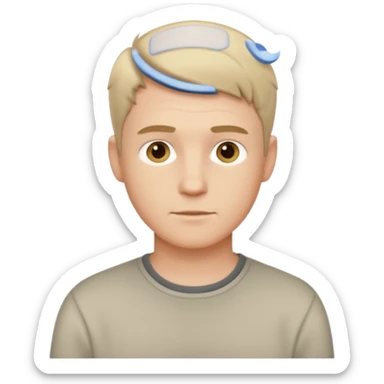 customer. 1 person only white male with shoulder normal person cloths sticker