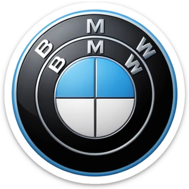 A BMW LOGO with correct colours in it sticker