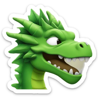 A dragón smoking weed  sticker