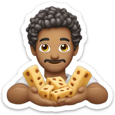 Dos manos tocándose con los índices la creación de Adán sticker