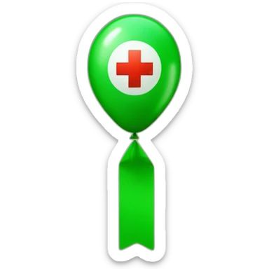 A green check next to a red cross. both balloon like format sticker