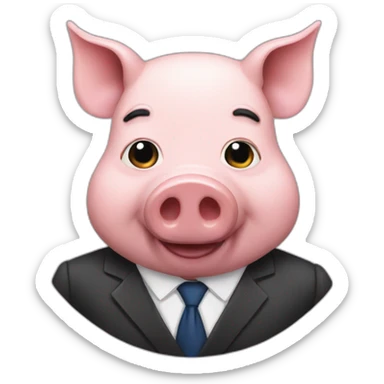 Pig prime minister sticker
