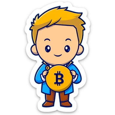 Royal Prince Artur with YUSRA cryptocurrency symbol sticker