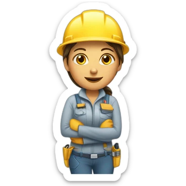 female drywall expert sticker