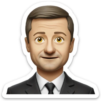 Ukranian Vladimir Zelensky super realistic sticker