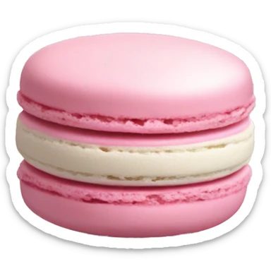 Realistic pastel pink macaroon sticker