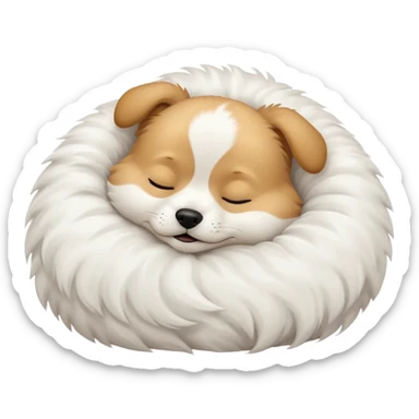 cute doggy sleeping sticker