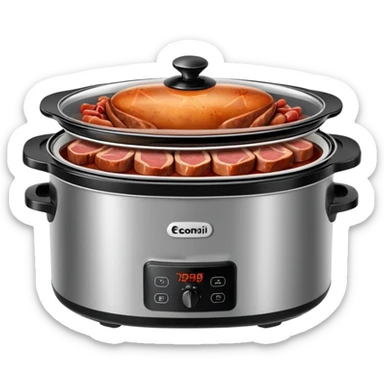 Meat in a slow cooker sticker