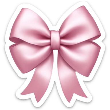 Cute satin pink bow  sticker