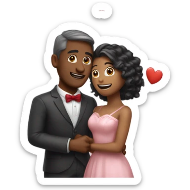 Corazones y pareja  sticker