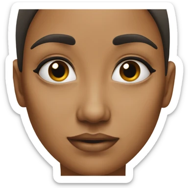 Woman with a big nose and a  black dot on her cheek  sticker