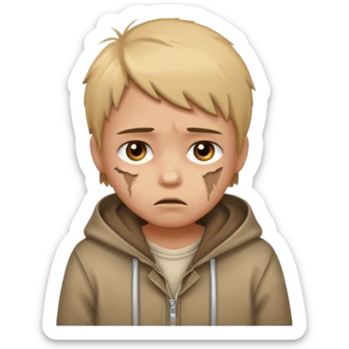 A poor child sticker