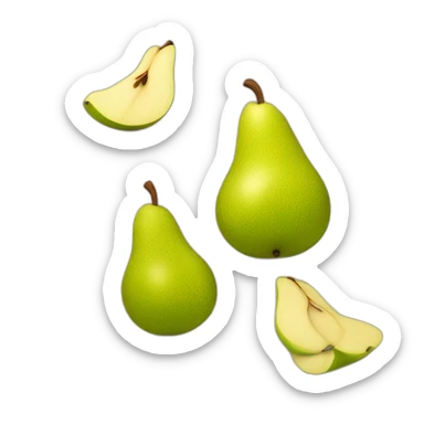 a board for slicing fruit in the shape of a pear sticker