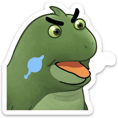 Chicken farting sticker