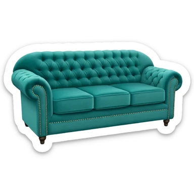 Teal couch sticker