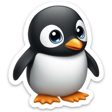 baby  penguin chick  sticker