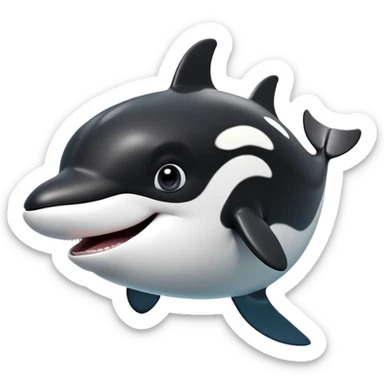 cinematic-comical-orca-portrait-emoji,-head-tilted-dramatically-with-an-exaggeratedly-shocked-expression,-featuring-a-sleek-black-and-white-body-with-wide,-comically-expressive-eyes-full-of-playful-disbelief-and-animated-flippers,-simple sticker