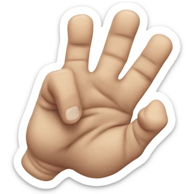 Wrinkly finger sticker