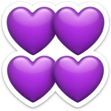 Two Purple Heart emoji sticker