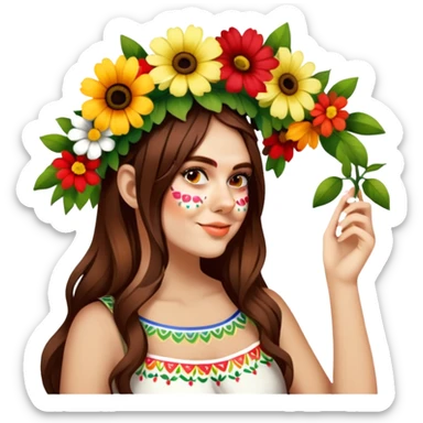 Flower-Crowned Dancer sticker