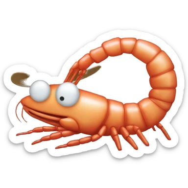 shrimp ith hat sticker