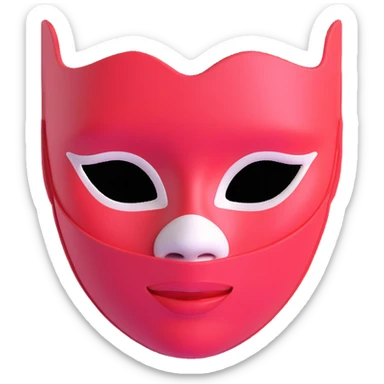 face with beauty mask sticker