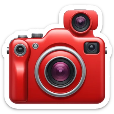 heart with a camera motif sticker