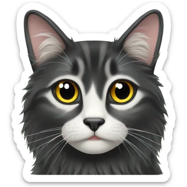 norwegian forest black cat sticker