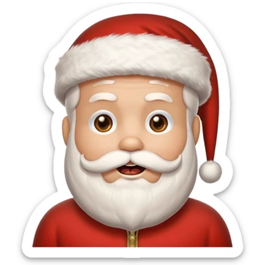 Santa Claus's mouth is zipped sticker