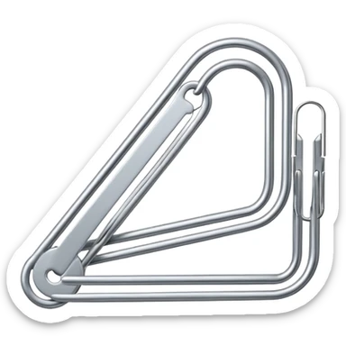 unfolded paper clip straight sticker