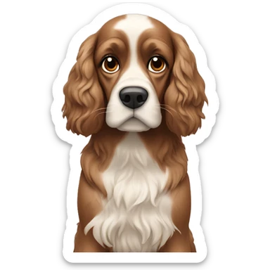 Create a coker spaniel  sticker