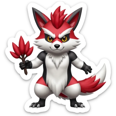 Shiny furry cool Zangoose-Obstagoon-fusion sticker