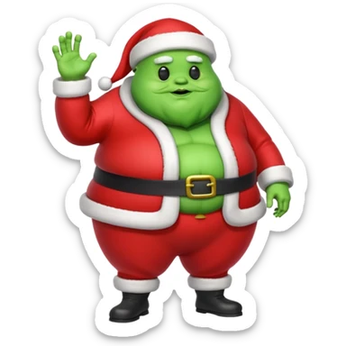 fat  santa alien full body 
   sticker