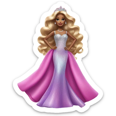 Barbie princess  sticker
