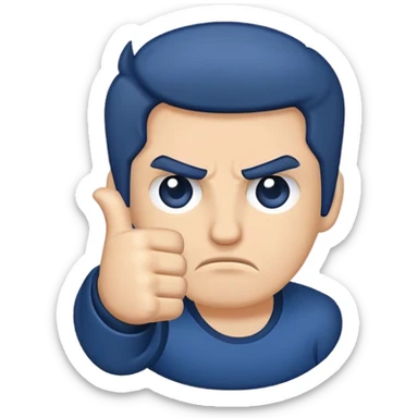 thumbs down disapprove sticker