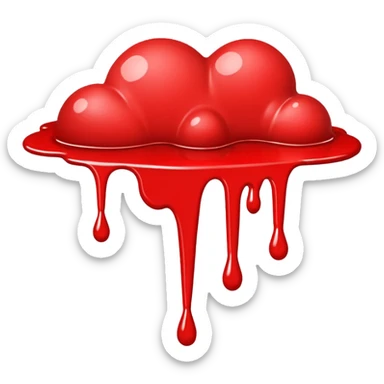 paint splatter, spilled paint, red color. sticker