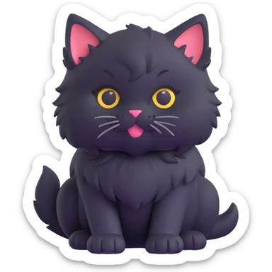 fluffy kitten sticker