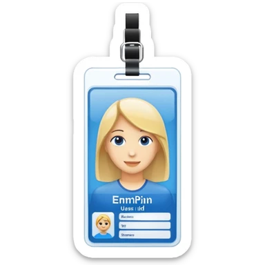 user id card sticker