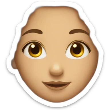 Caucasian curly haired girl sticker