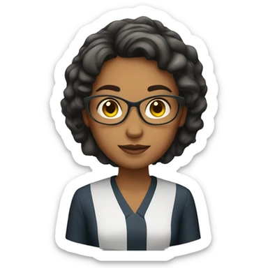 female young teacher sticker