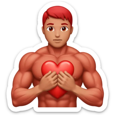 red beating heart sticker