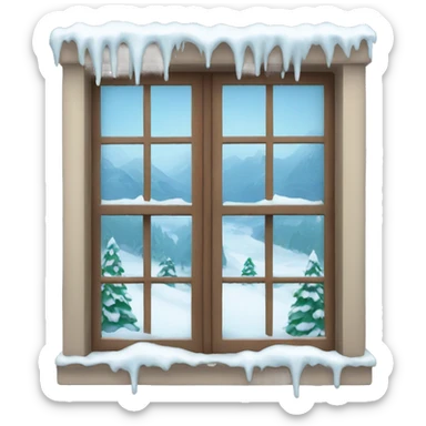 winter window sticker