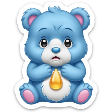 Care bear crying sticker